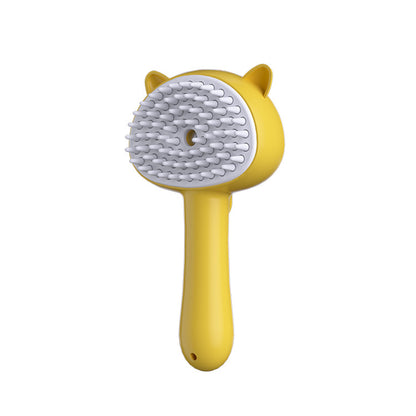 Cepillo limpiador de pelo para mascotas con vaporizador