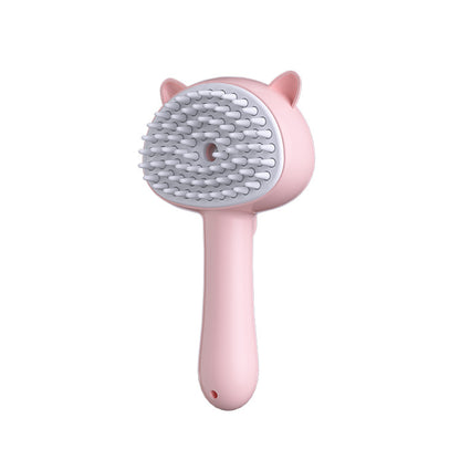 Cepillo limpiador de pelo para mascotas con vaporizador